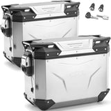 Monokey Cam-Side Trekker Outback Evo Smart Aluminium Side Cases + Locks - 74 Lt Trekker Outback Evo Smart Aluminium - Givi Compatible With Ktm 1090 Adventure (2017-2019)