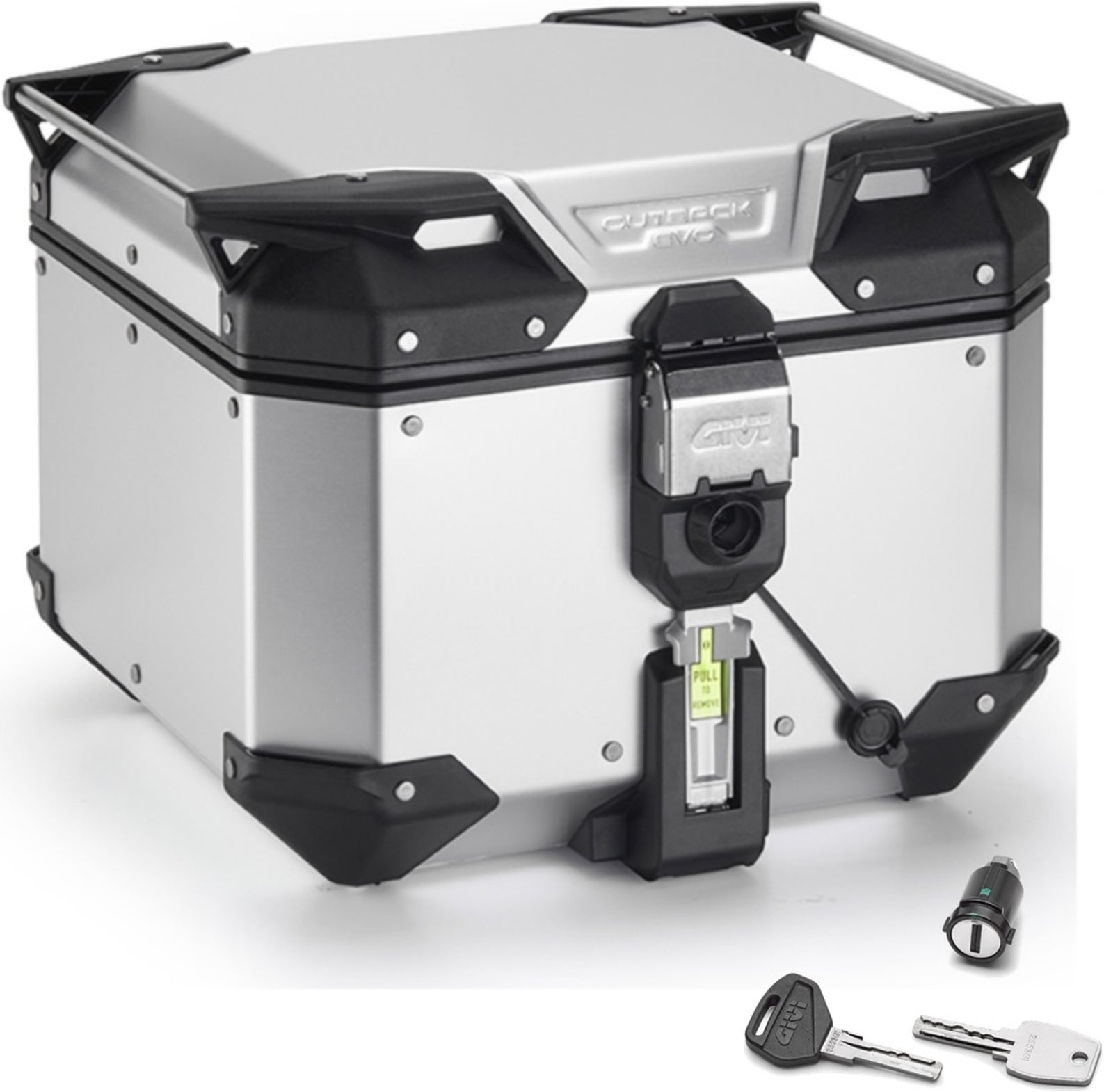 Monokey Trekker Outback Evo Smart Anodized Aluminium Top Case - 42 Lt Trekker Outback Evo Smart Anodized Aluminium - Givi Compatible With Niu Nqix 500 (2025)