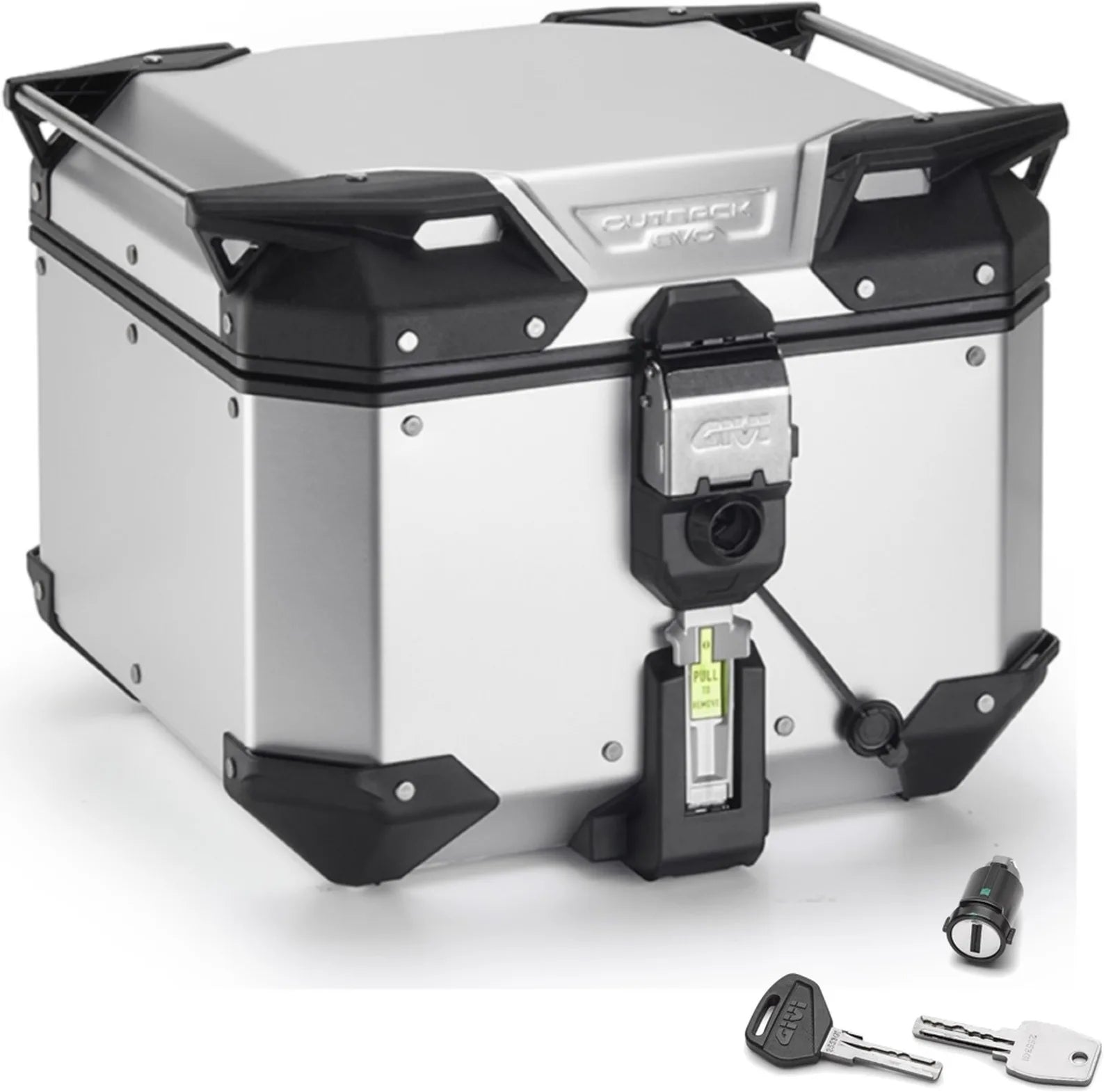 Monokey Trekker Outback Evo Smart Anodized Aluminium Top Case - 42 Lt Trekker Outback Evo Smart Anodized Aluminium - Givi Compatible With Ktm 390 Adventure (2020-2024)
