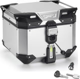 Monokey Trekker Outback Evo Smart Anodized Aluminium Top Case - 42 Lt Trekker Outback Evo Smart Anodized Aluminium - Givi Compatible With Yamaha Xj6 Diversion - F (2009-2013)