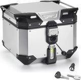 Monokey Trekker Outback Evo Smart Anodized Aluminium Top Case - 42 Lt Trekker Outback Evo Smart Anodized Aluminium - Givi Compatible With Ktm 1290 Super Adventure R (2017-2020)