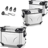 Trekker Outback Evo Smart Anodized Aluminium Top Case + Side Cases R Recessed - 116 Lt Trekker Outback Evo Smart Anodized Aluminium - Givi Compatible With Benelli Trk 702 X (2023-2024)