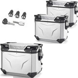 Trekker Outback Evo Smart Anodized Aluminium Top Case + Side Cases - 116 Lt Trekker Outback Evo Smart Anodized Aluminium - Givi Compatible With Honda Crf 1000 L Africa Twin (2018-2019)