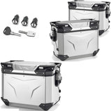 Trekker Outback Evo Smart Anodized Aluminium Top Case + Side Cases R Recessed - 130 Lt Trekker Outback Evo Smart Anodized Aluminium - Givi Compatible With Benelli Trk 702 (2023-2024)