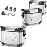 Trekker Outback Evo Smart Anodized Aluminium Top Case + Side Cases R Recessed - 130 Lt Trekker Outback Evo Smart Anodized Aluminium - Givi Compatible With Benelli Trk 702 X (2023-2024)