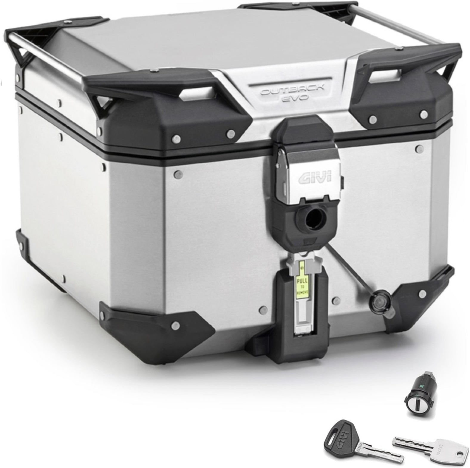 Monokey Trekker Outback Evo Smart Aluminium Top Case - 42 Lt Trekker Outback Evo Smart Aluminium - Givi Compatible With Sym Joymax 300 Z+ (2021-2024)