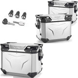 Trekker Outback Evo Smart Aluminium Top Case + Side Cases - 138 Lt Trekker Outback Evo Smart Aluminium - Givi Compatible With Honda Nc 750 X (2016-2020)