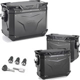 Trekker Outback Evo Smart Aluminium Black Top Case + Side Cases R Recessed - 119 Lt Trekker Outback Evo Smart Aluminium - Givi Compatible With Benelli Trk 702 X (2023-2024)