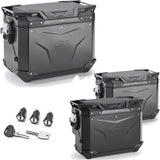 Trekker Outback Evo Smart Aluminium Black Top Case + Side Cases R Recessed - 130 Lt Trekker Outback Evo Smart Aluminium - Givi Compatible With Benelli Trk 702 X (2023-2024)