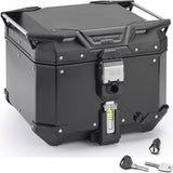 Monokey Trekker Outback Evo Smart Black Aluminium Top Case - 42 Lt Trekker Outback Evo Smart Aluminium - Givi Compatible With Ktm 790 Adventure R (2019-2020)