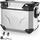 Monokey Cam-Side Trekker Outback Evo Smart Aluminium Left Side Case + Lock - 44 Lt Givi Trekker Outback Evo Smart Aluminium Silber Size 44 Lt.
