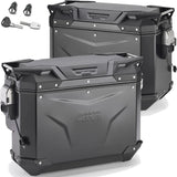 Monokey Cam-Side Trekker Outback Evo Smart Black Aluminium Side Cases + Locks - 77 Lt Trekker Outback Evo Smart Aluminium - Givi Compatible With Ktm 1290 Super Adventure S (2021-2024)