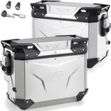 Monokey Cam-Side Trekker Outback Evo Smart Aluminium Side Cases + Locks - 84 Lt Trekker Outback Evo Smart Aluminium - Givi Compatible With Harley-Davidson Pan America 1250 (2021-2023)