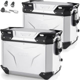 Monokey Cam-Side Trekker Outback Evo Smart Aluminium Side Cases + Locks - 88 Lt Trekker Outback Evo Smart Aluminium - Givi Compatible With Bmw F 900 Gs Adventure (2024)