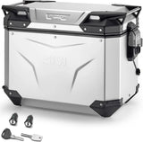Monokey Cam-Side Trekker Outback Evo Smart Anodized Aluminium Right Side Case + Lock - 48 Lt Givi Trekker Outback Evo Smart Anodized Aluminium Silber Size 48 Lt.