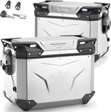 Monokey Cam-Side Trekker Outback Evo Smart Anodized Aluminium Side Cases + Locks - 96 Lt Trekker Outback Evo Smart Anodized Aluminium - Givi Compatible With Honda Nx 500 (2024)