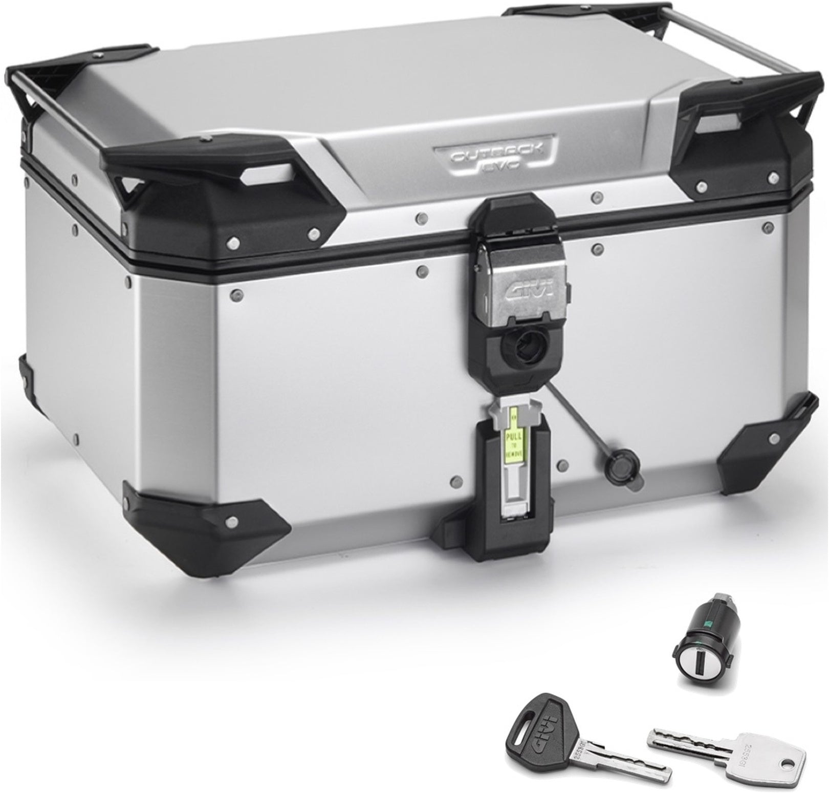 Monokey Trekker Outback Evo Smart Anodized Aluminium Top Case - 58 Lt Trekker Outback Evo Smart Anodized Aluminium - Givi Compatible With Niu Nqix 500 (2025)