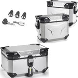 Trekker Outback Evo Smart Anodized Aluminium Top Case + Side Cases R Recessed - 142 Lt Trekker Outback Evo Smart Anodized Aluminium - Givi Compatible With Benelli Trk 702 X (2023-2024)