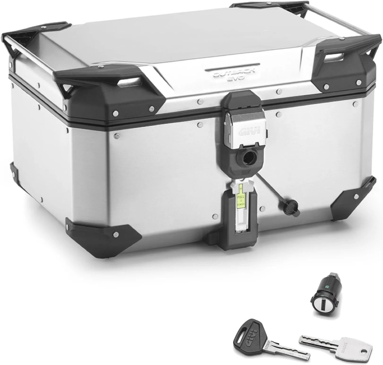 Monokey Trekker Outback Evo Smart Aluminium Top Case - 58 Lt Trekker Outback Evo Smart Aluminium - Givi Compatible With Ktm 1290 Super Adventure (2015-2016)