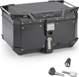 Monokey Trekker Outback Evo Smart Black Aluminium Top Case - 58 Lt 6Kg Trekker Outback Evo Smart Aluminium - Givi Compatible With Ktm 1290 Super Adventure T (2017)