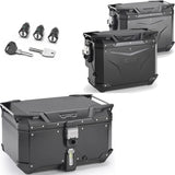 Trekker Outback Evo Smart Aluminium Black Top Case + Side Cases R Recessed - 146 Lt Trekker Outback Evo Smart Aluminium - Givi Compatible With Benelli Trk 702 (2023-2024)