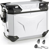 Recessed Monokey Cam-Side Trekker Outback Evo Smart Anodized Aluminium Right Side Case + Lock - 40 Lt Givi Trekker Outback Evo Smart Anodized Aluminium Silber Size 40 Lt.