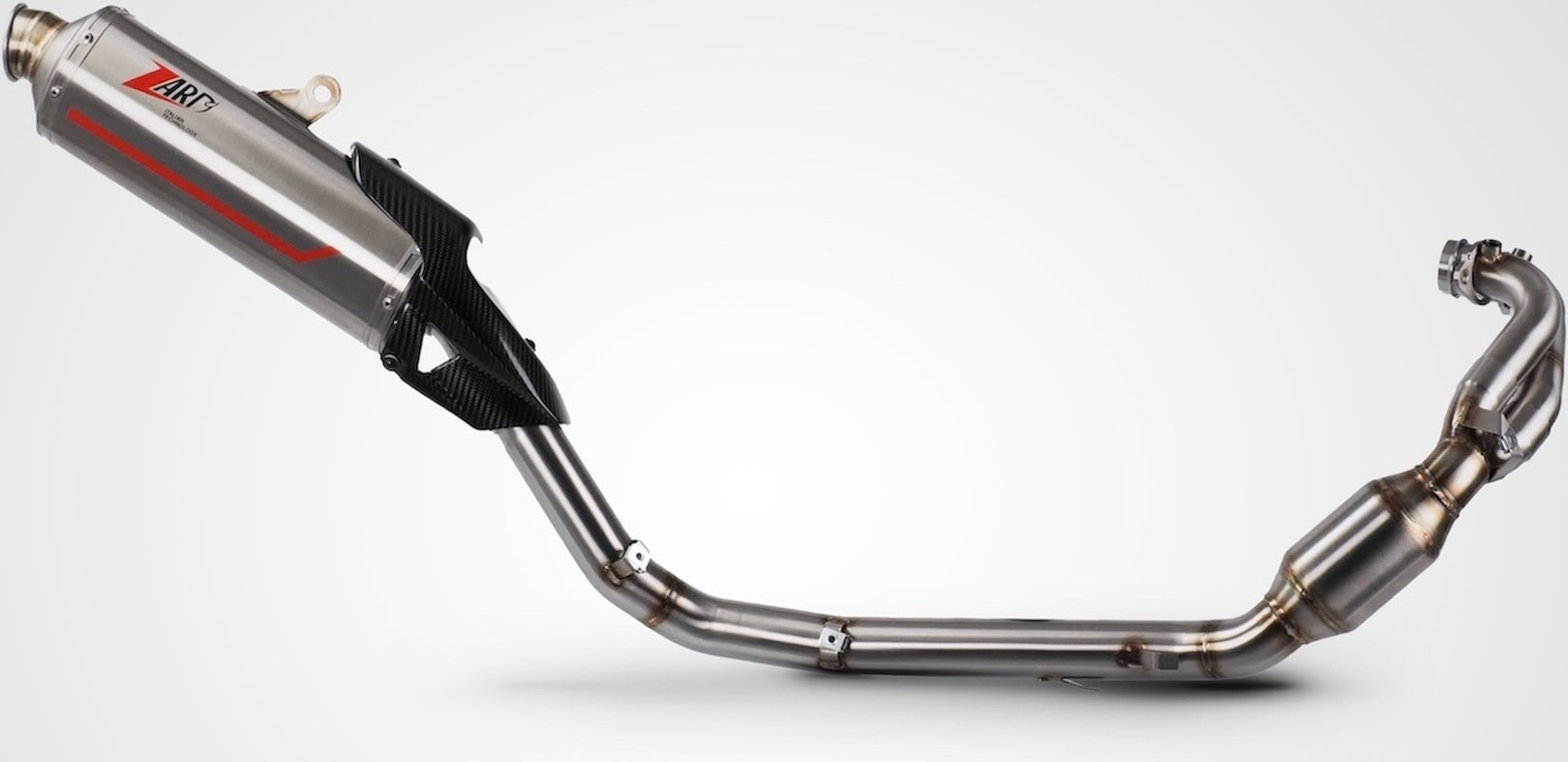 Complete Non-Catalytic Exhaust System With Sound Certification Sabbia Stainless Steel - Zard Compatible With Aprilia Tuareg 660 (2022-2023)