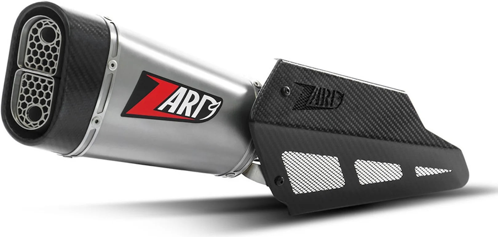 Exhaust Tip With Noise Certification Titanium Endcap Carbon - Zard Compatible With Ducati Multistrada 1260 (2018-2019)