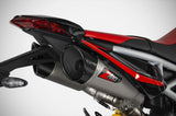 Exhaust Tip With Noise Certification Gt Stainless Steel Endcap Carbon - Zard Compatible With Ducati Hypermotard 950 - Sp (2019-2023)