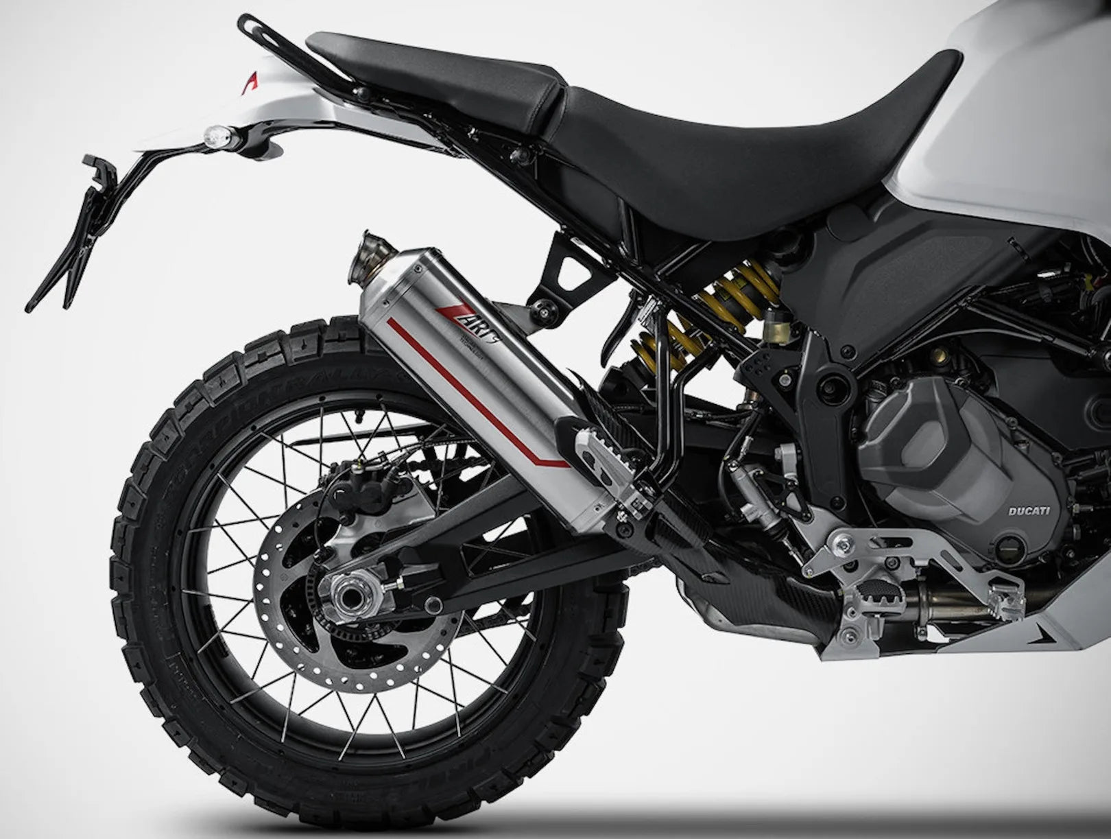 Complete Non-Catalytic Exhaust System With Sound Certification Sabbia Stainless Steel - Zard Compatible With Ducati Desert-X (2022-2023)