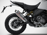 Exhaust Tip With Noise Certification Sabbia Stainless Steel - Zard Compatible With Ducati Desert-X (2022-2023)
