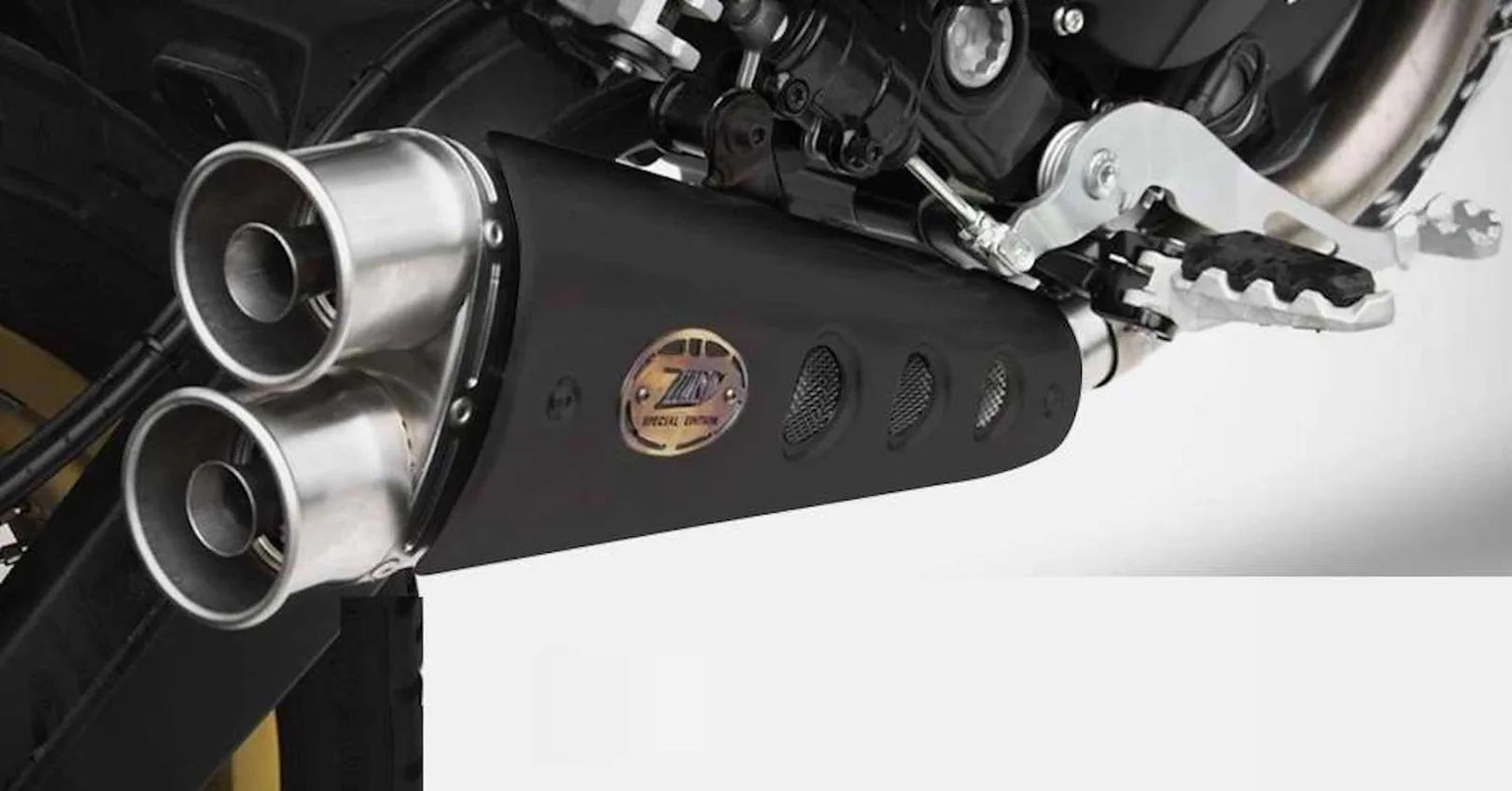 Exhaust Tip With Noise Certification Special Edition Stainless Steel - Zard Compatible With Ducati Scrambler 800 (2015-2016)