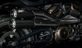 Exhaust Tip With Noise Certification Topgun Steel Black Endcap Carbon - Zard Compatible With Harley-Davidson Sportster S 1250 (2021-2023)