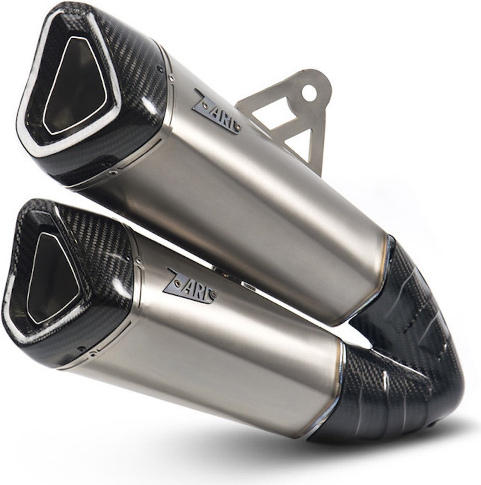 Exhaust Tip With Noise Certification Titanium Endcap Carbon - Zard Compatible With Indian Motorcycle Ftr 1200 (2018-2020)