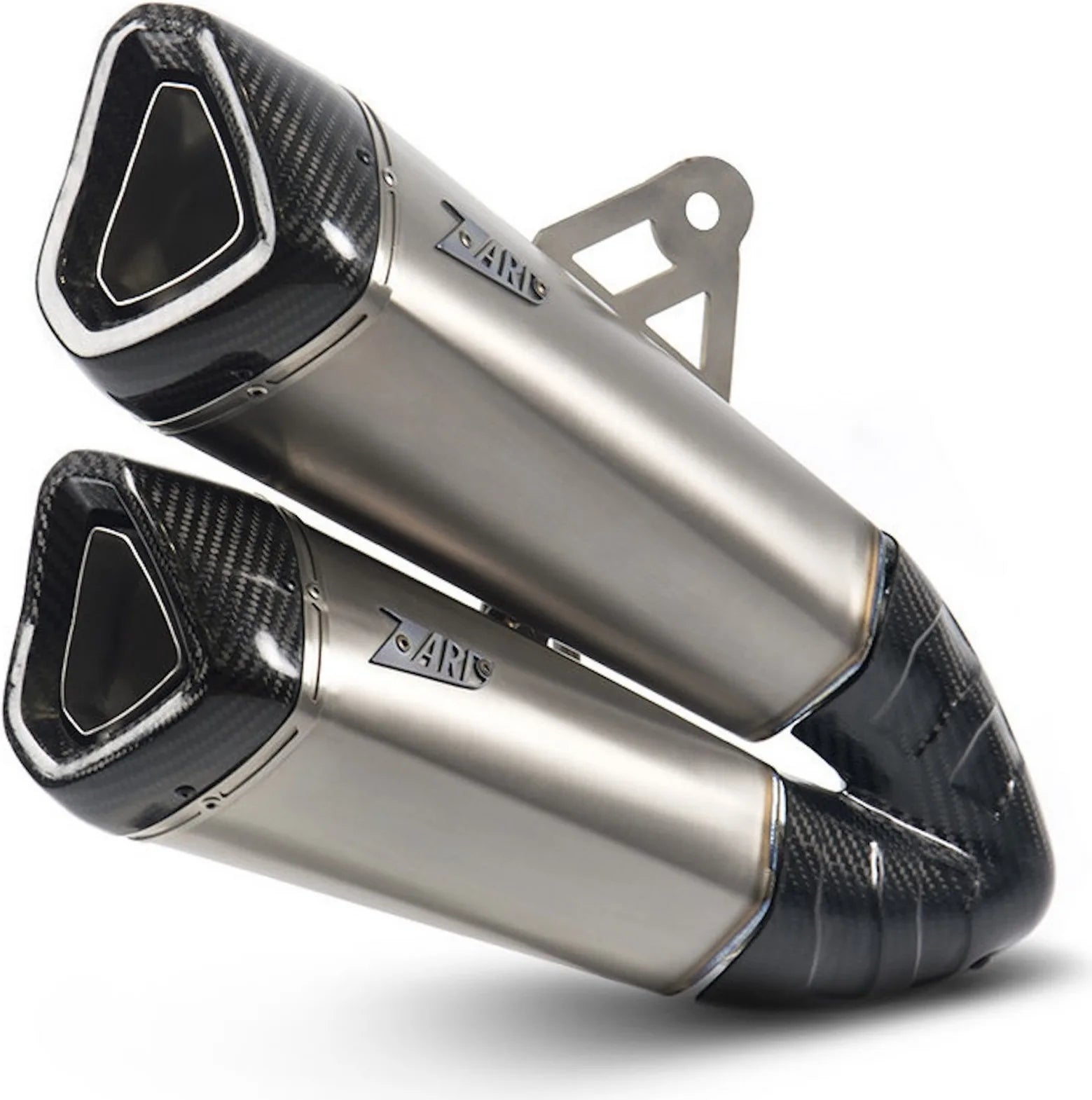 Exhaust Tip With Noise Certification Titanium Endcap Carbon - Zard Compatible With Indian Motorcycle Ftr 1200 (2018-2020)