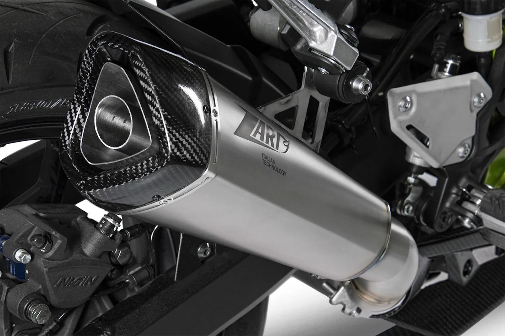 Complete Catalytic Exhaust System With Sound Certification Titanium Endcap Carbon - Zard Compatible With Kawasaki Z 900 A2 (2020-2023)