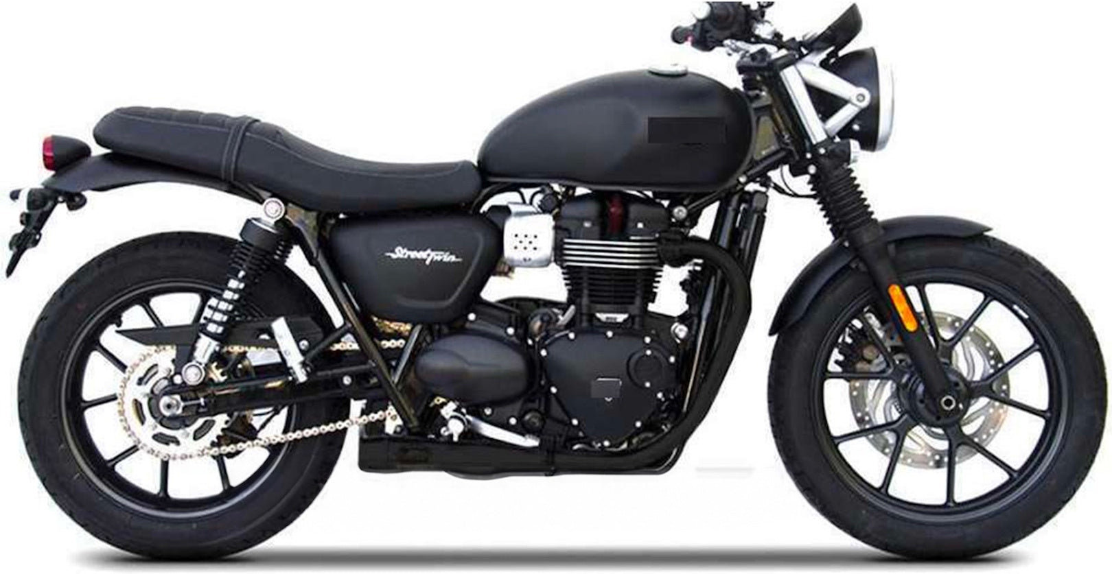 Non-Catalytic Exhaust Tip With Sound Certification Steel Black - Zard Compatible With Triumph Speed Twin 900 (2021-2023)
