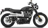 Exhaust Tip With Noise Certification Six Days Stainless Steel - Zard Compatible With Triumph Street Scrambler 900 (2017-2023)