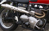 Complete Catalytic Exhaust System With Sound Certification Conical High Stainless Steel - Zard Compatible With Triumph Scrambler 900 (2001-2016)