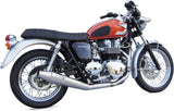Complete Catalytic Exhaust System With Sound Certification Conical Low Stainless Steel - Zard Compatible With Triumph Bonneville T100 (2001-2016)