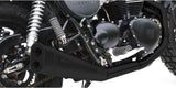 Complete Catalytic Exhaust System With Sound Certification Short Low Steel Black - Zard Compatible With Triumph Bonneville T100 (2001-2016)