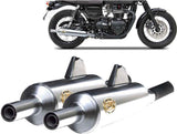Exhaust Tip With Noise Certification Bottle Stainless Steel - Zard Compatible With Triumph Bonneville T100 (2016-2020)