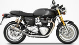 Exhaust Tip With Noise Certification Stainless Steel - Zard Compatible With Triumph Thruxton 1200 R (2017-2020)