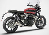 Exhaust Tip With Noise Certification Sp Stainless Steel - Zard Compatible With Triumph Speed Twin 1200 (2019-2020)
