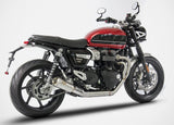 Exhaust Tip With Noise Certification Sp Stainless Steel - Zard Compatible With Triumph Speed Twin 1200 (2019-2020)