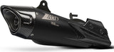 Exhaust Tip With Noise Certification Titanium Black Endcap Carbon - Zard Compatible With Triumph Street Triple 765 (2020-2022)