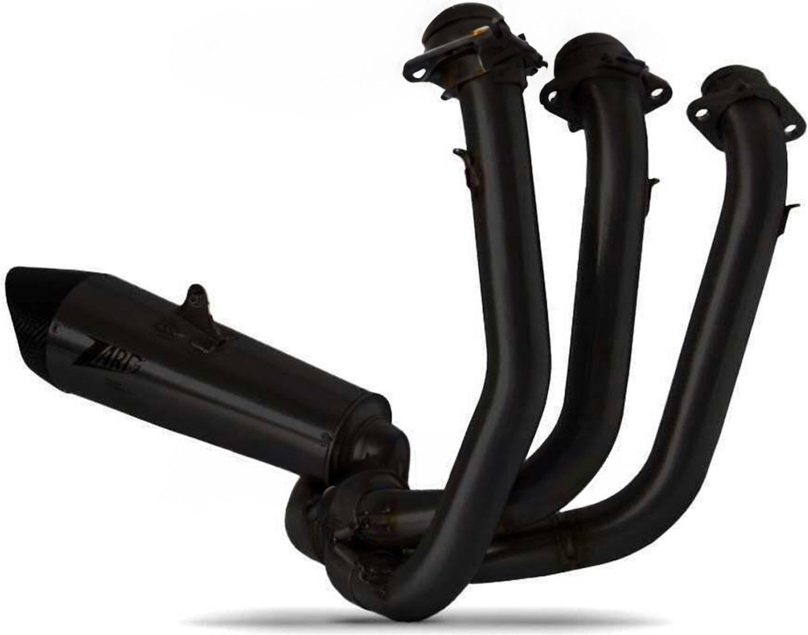 Complete Catalytic Exhaust System With Sound Certification Steel Black Endcap Carbon - Zard Compatible With Triumph Tiger 660 Sport (2021-2023)