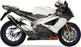 Dual Non-Catalytic Exhaust System With Sound Certification Gp Steel Black - Mivv Compatible With Aprilia Tuono Fighter 1000 (2006-2010)