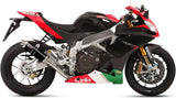 Catalytic Exhaust Tip With Sound Certification Gp Steel Black - Mivv Compatible With Aprilia Tuono V4 Aprc (2011-2016)