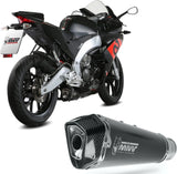 Catalytic Exhaust Tip With Sound Certification Delta Race Steel Black Carbon - Mivv Compatible With Aprilia Rs 125 4T (2017-2020)